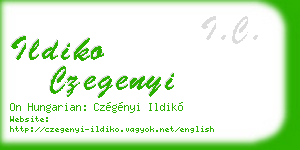 ildiko czegenyi business card