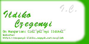 ildiko czegenyi business card